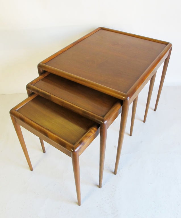 Set of Three Nesting Tables Designed by T.H. Robsjohn-Gibbings For Sale 5