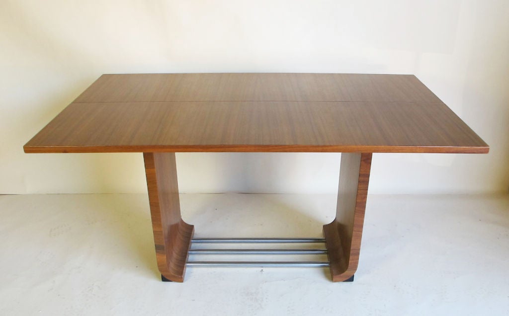 Flip-Top Dining Table Console Designed by Gilbert Rohde For Sale 5