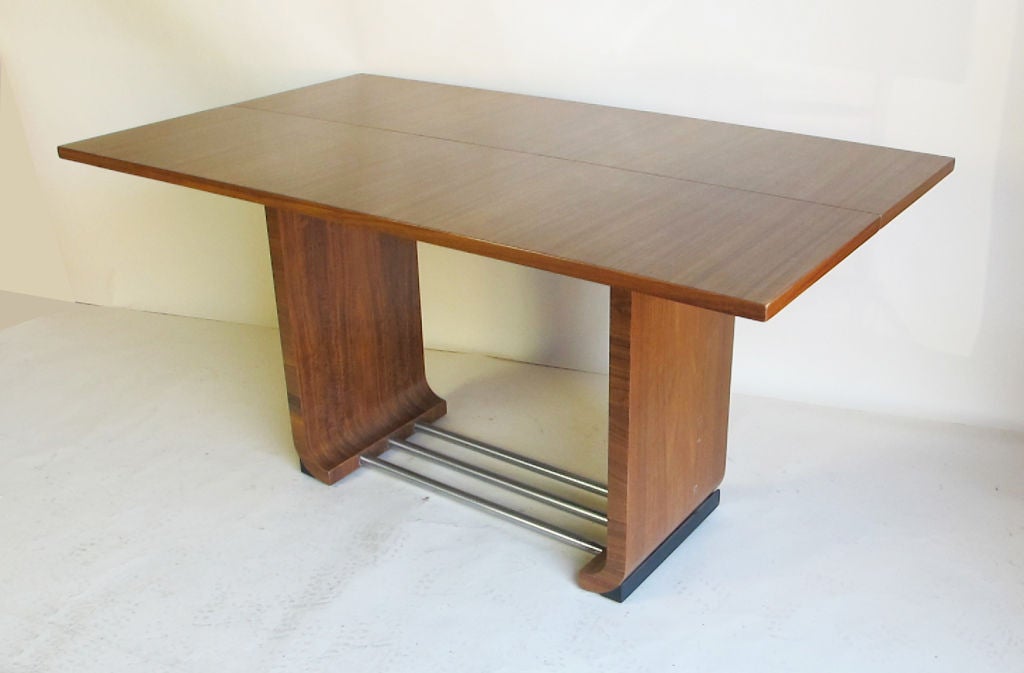 Flip-Top Dining Table Console Designed by Gilbert Rohde For Sale 4