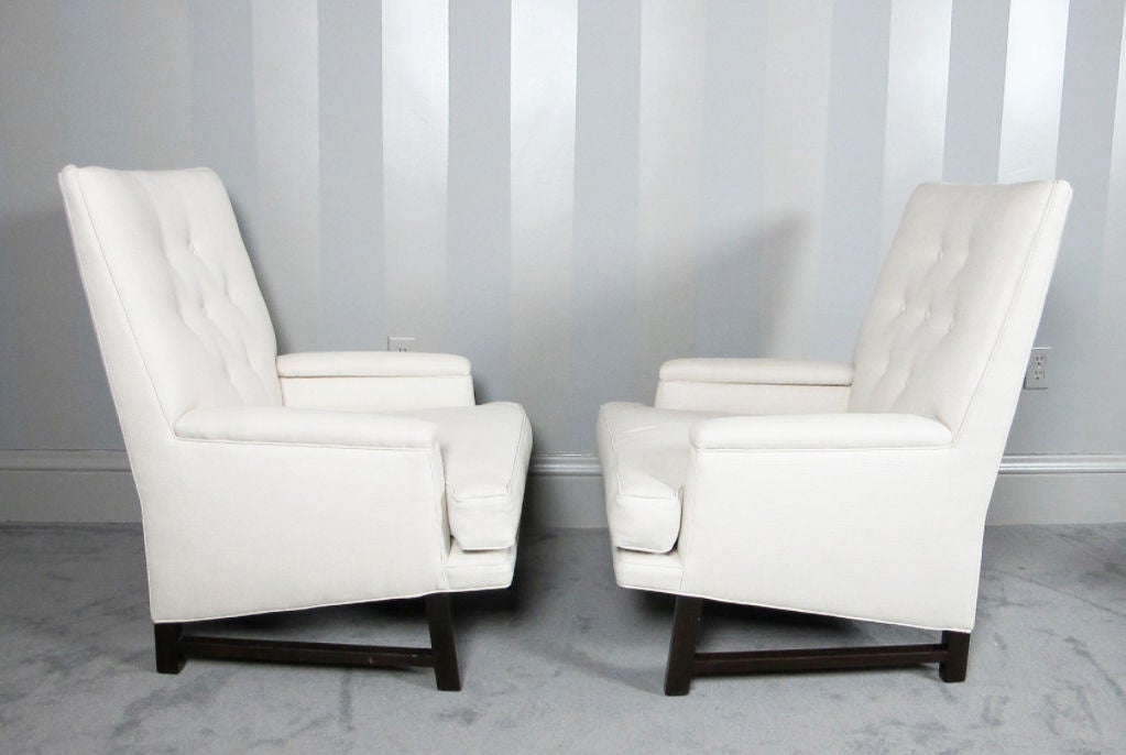 Pair of Arm Chairs Designed by Edward Wormley for Dunbar