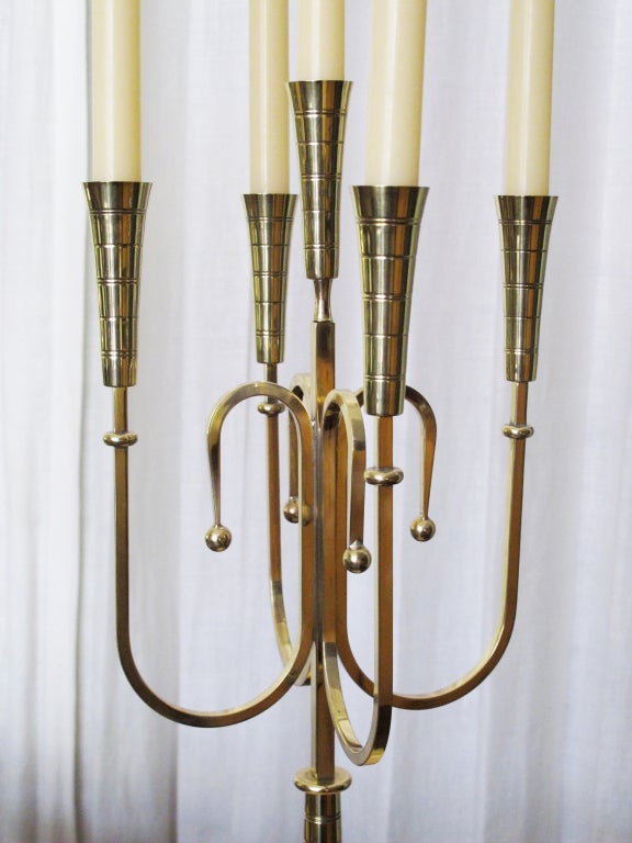 A Dramatic Pair of Candelabra by Tommi Parzinger In Excellent Condition For Sale In San Francisco, CA