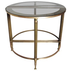 A Pair of Brass Demi Lune Tables 6