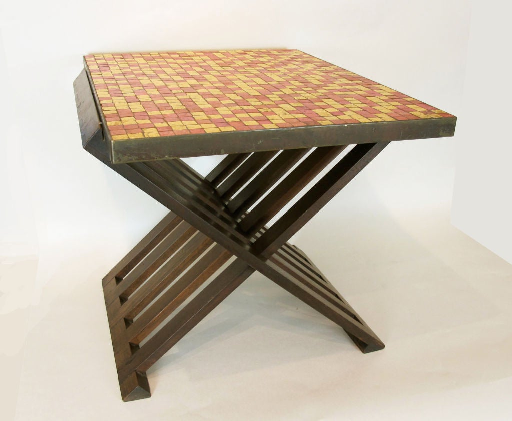 Rare Edward Wormley for Dunbar Table with Murano Tiles