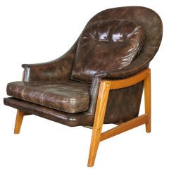 Edward Wormley for Dunbar Leather Janus Chair 12