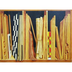 Woodwork Shelf - Trompe l'oeil Painting by Kennard M. Harris 9