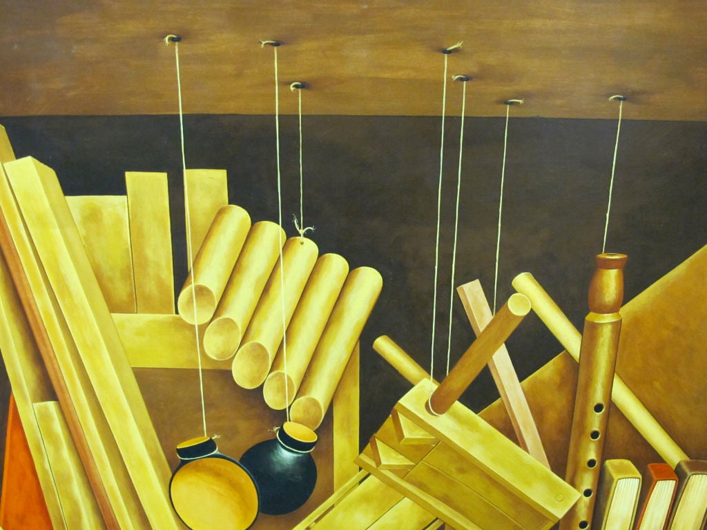 American Woodwork - Trompe l'oeil Painting by Kennard M. Harris For Sale