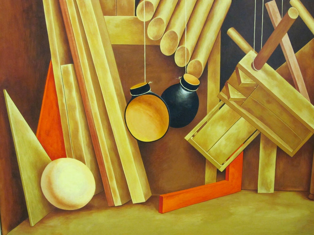 20th Century Woodwork - Trompe l'oeil Painting by Kennard M. Harris For Sale