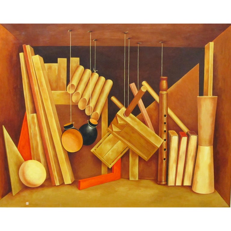 Woodwork - Trompe l'oeil Painting by Kennard M. Harris For Sale