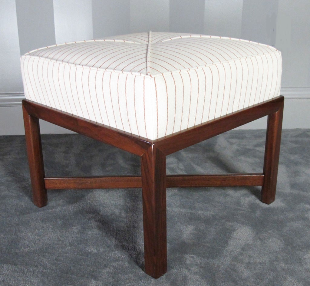 Pair of Mid Century XBase Stools or Ottomans For Sale at 1stDibs