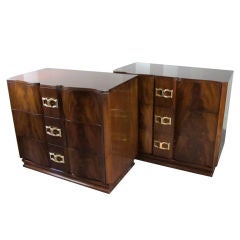 Pair of Scalloped Front Grosfeld House Style Chests