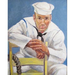 Vintage Portait of a Sailor by Clement Haupers