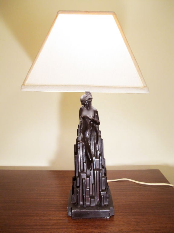 1928 Rare Spirit of Modernism Frankart Table Lamp