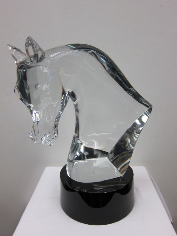 Premier Lalique Large Horse Head Bust. For Sale at 1stDibs