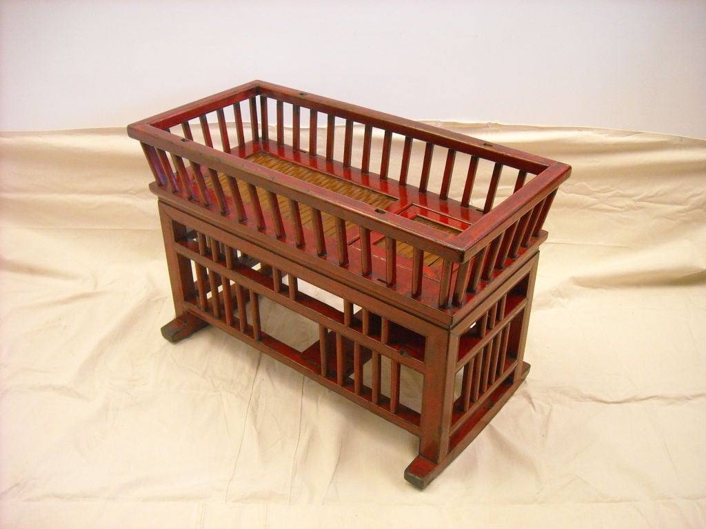 19th century Baby Minder Crib with seat for minding the baby.
