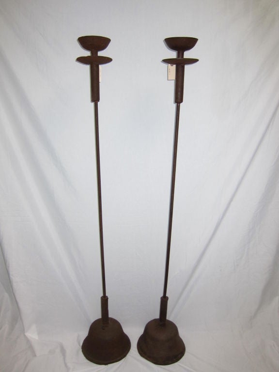 Antique Iron candle Stands