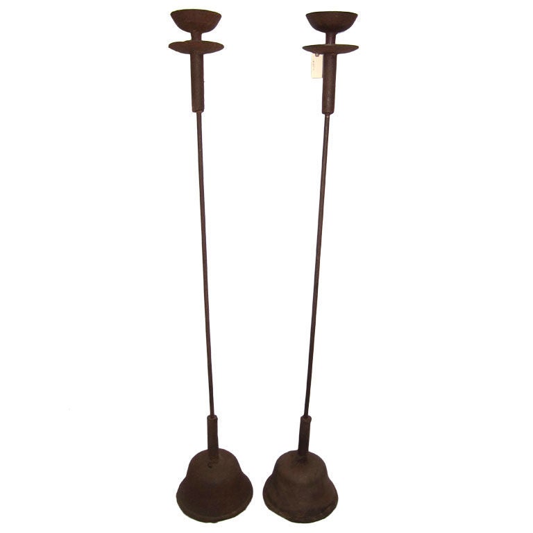 Antique Iron candle Stands For Sale