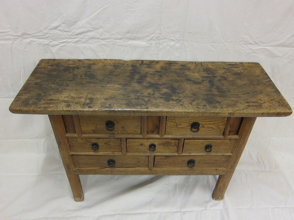 Chinese Provincial Seven Drawer table