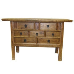Antique Chinese Provincial Seven Drawer table