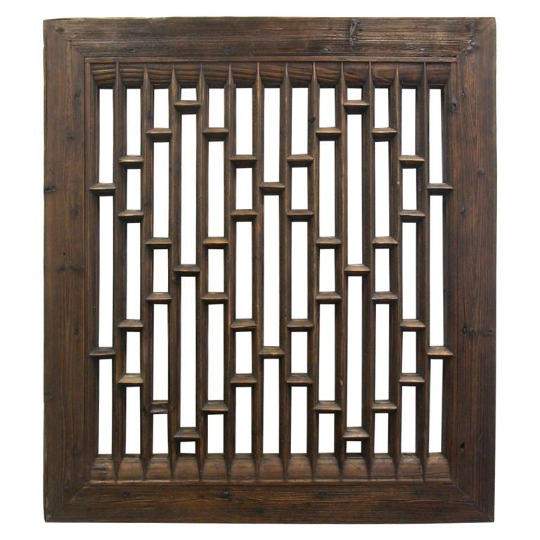 Antique Architectural Window Screen For Sale