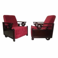 Vintage Art Deco Club Chairs