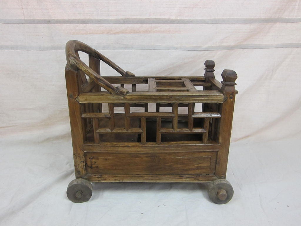 19th century Baby Minder Cart with seat and tray. CA 1890