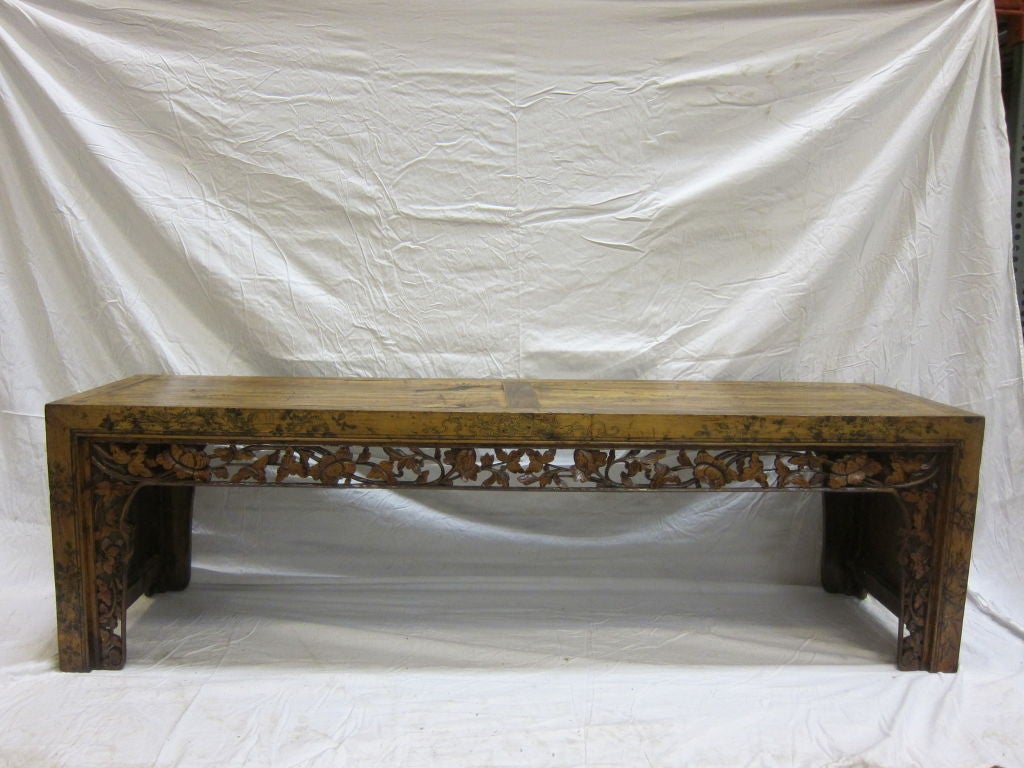 19th Century carved Bench