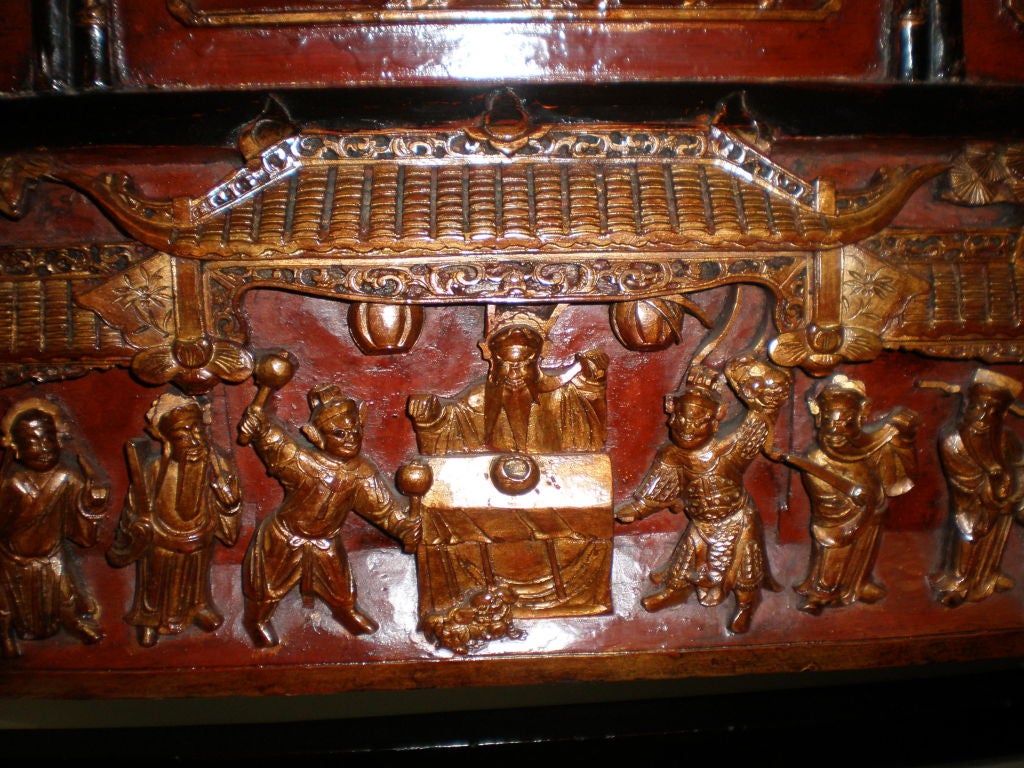Painted 19th Century Forbidden City Ornate Altar Table
