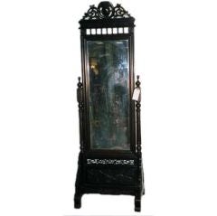 Antique 19th Century Cypress Wood Dressing Mirror