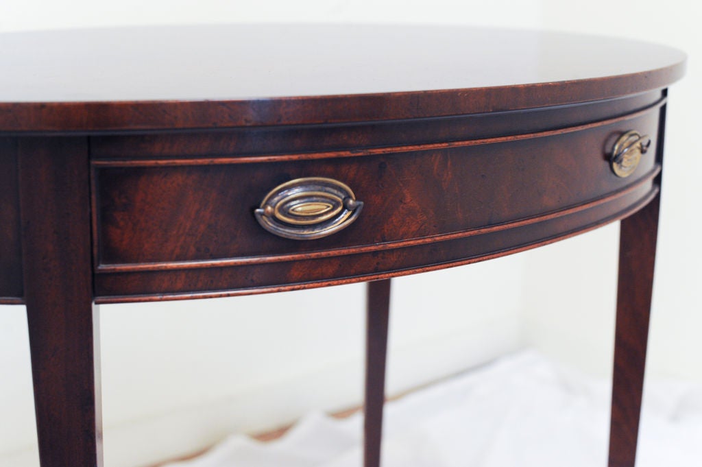 20th Century English Mahogany Oval Table
