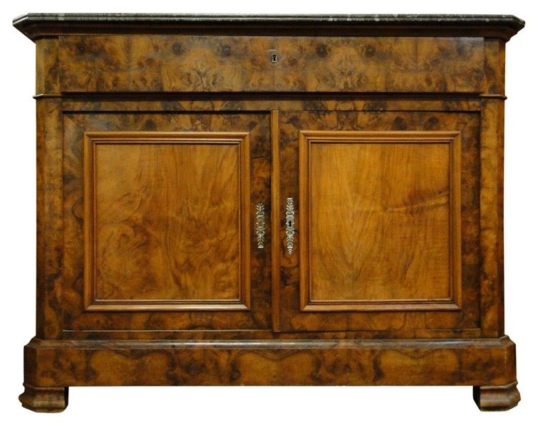 19th Century Louis Philippe Marble Top Chest.