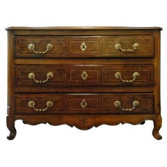 19th Century French Cherry and Satinwood Chest from Provence.