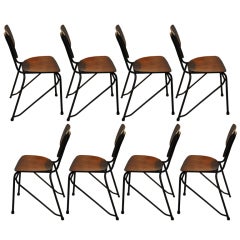 Set of 8 scandinavian chairs
