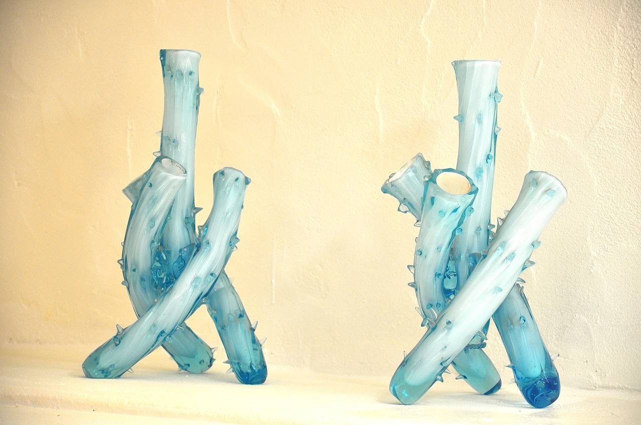 Pair of Murano Vases In Good Condition In Auribeau sur Siagne, FR