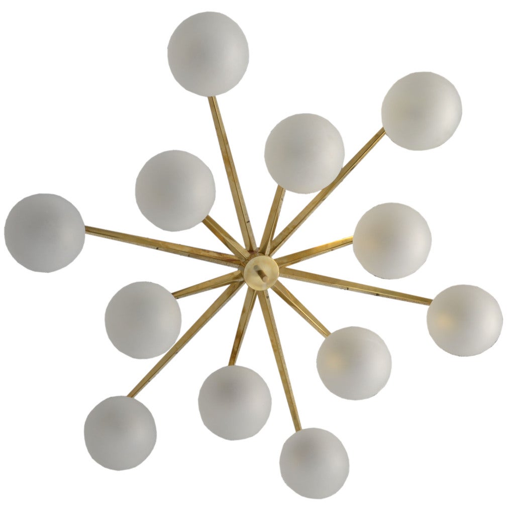 Angelo Lelli's Italian Chandelier by Arredoluce