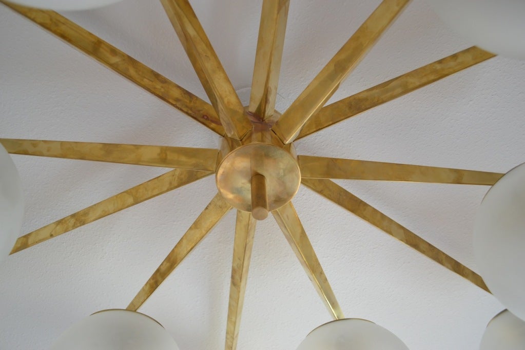 Angelo Lelli's Italian Chandelier by Arredoluce In Excellent Condition In Auribeau sur Siagne, FR