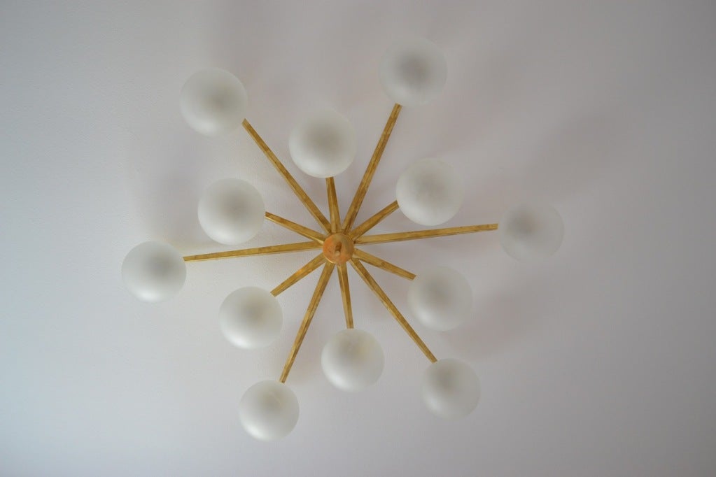 Mid-20th Century Angelo Lelli's Italian Chandelier by Arredoluce