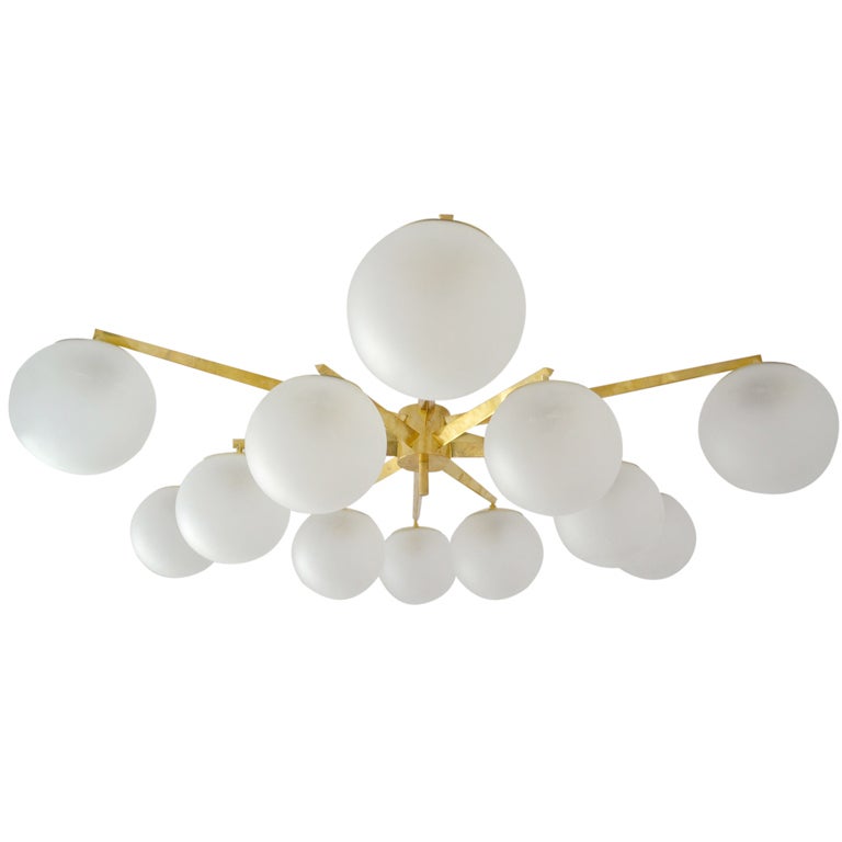 Angelo Lelli's Italian Chandelier by Arredoluce