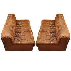Pair Of Leather Sofas by DESEDE