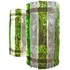 Pair of sconces by Mazzega in Murano Glass