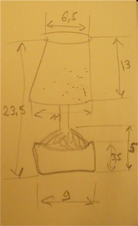 table lamp atributed to line vautrin