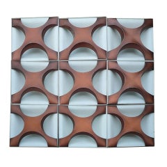 Set of 18 Sconce Illuminated Wall Panel