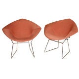 Pair of Harry Bertoia Diamond Chairs