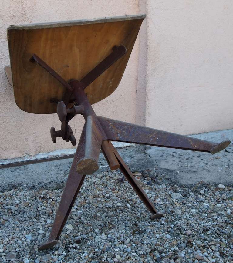 Metal Jean Prouve French  Art Deco Atelier Chair 1930