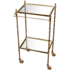 Faux bamboo side table by MAISON BAGUES