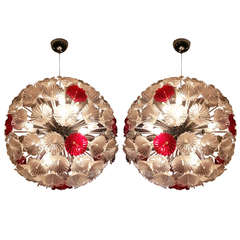 Pair of Very Rare Sputnik by Venini Murano