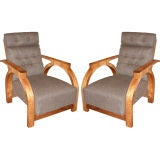 A Pair Of Art Deco Armchairs