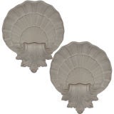 Vintage A pair of plaster shellfish sconces