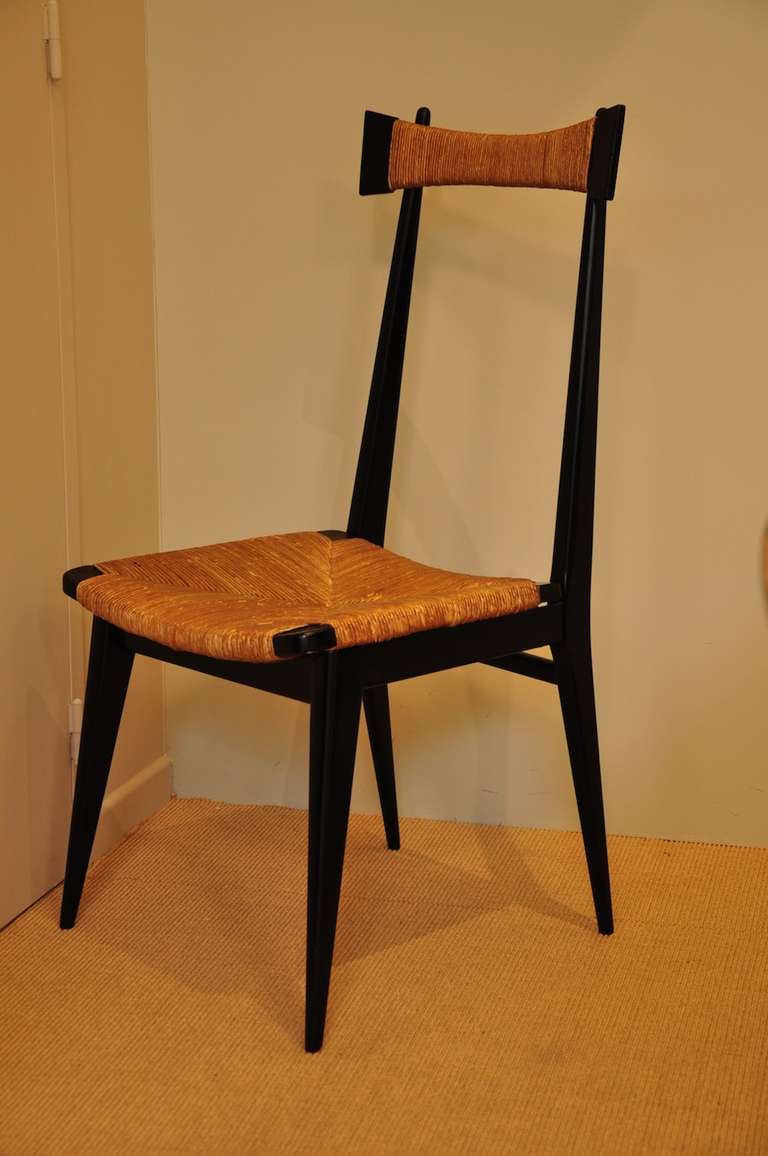 Italian Set of 8 Chairs in the style of ico Parisi