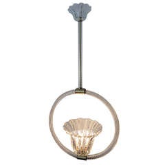 Barovier chandelier in "Bullicante"murano glass