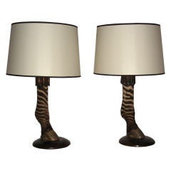 A zebra pair of lamp